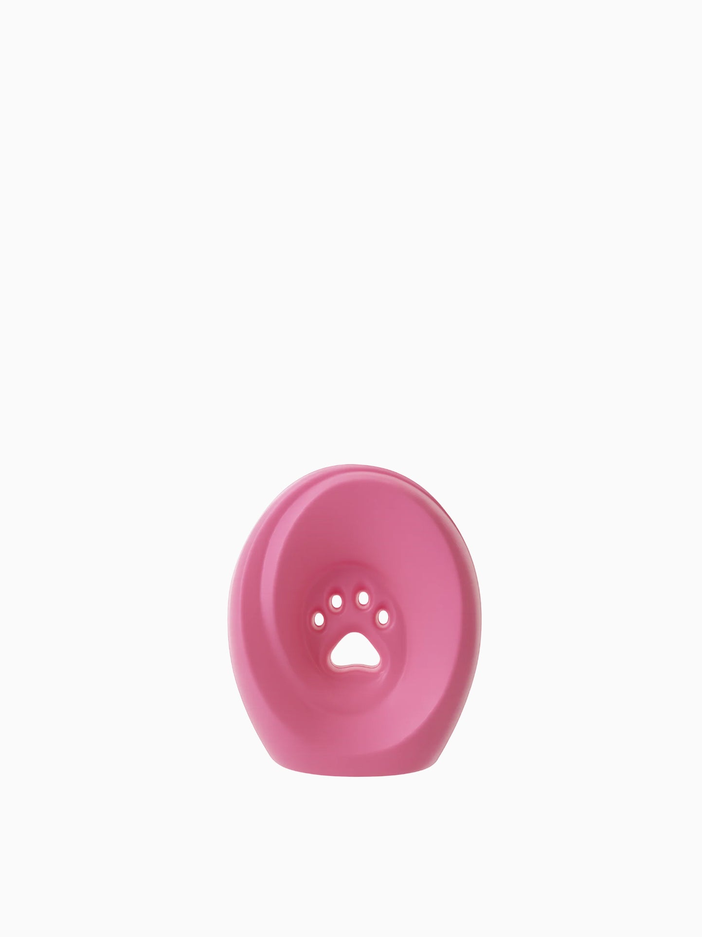 Rosa rund kjæledyrurne i resirkulerbar polyetylen med poteavtrykk-åpning for aske fra kjæledyr