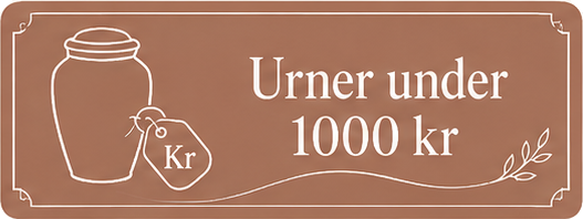 Navigeringsknapp for urner under 1000 kr på Minnepote